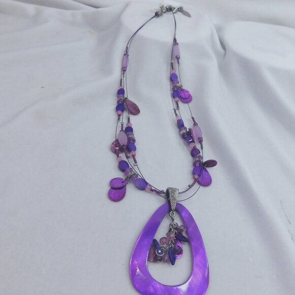 Ladies Coldwater Creek Purple Necklace - Picture 1 of 3